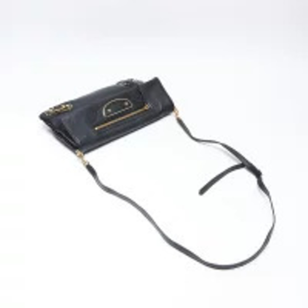 Balenciaga Envelope Leather Shoulder Bag Black - Picture 9 of 13